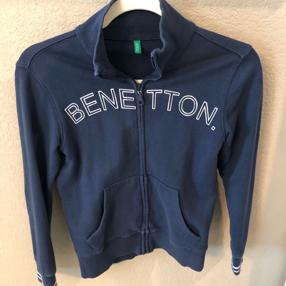Benetton zip up sweatshirt